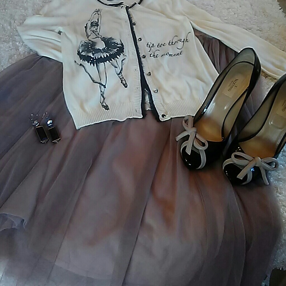 Tulle Taupe Skirt